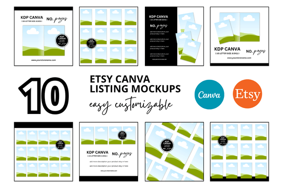 10 KDP Etsy Listings Mockup: A Designer's Time-Saver