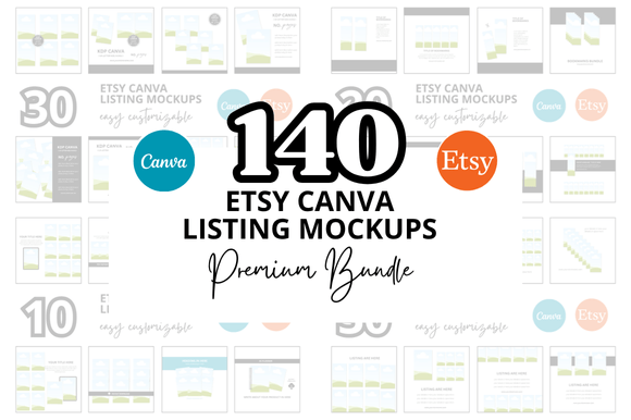 Bonus + 140 Etsy Listings Mockup: A Time-Saving Toolkit