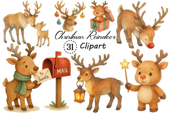 Cute Christmas Reindeer Sublimation: A Festive Design Asset