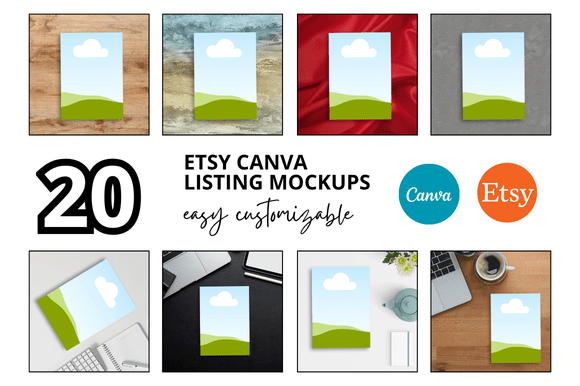 Master Your Etsy Presence: 20 Planner Photo Listings Mockup